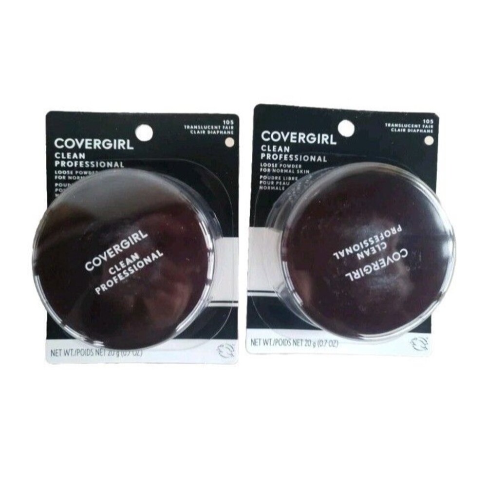 2x #105 Covergirl Clean Professional Loose Powder Translucent Fair Discontinued
